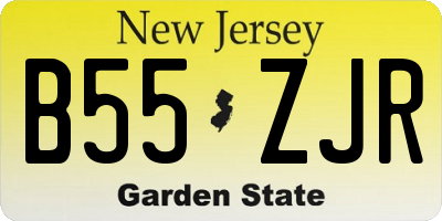 NJ license plate B55ZJR
