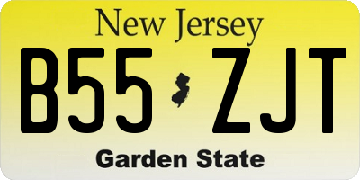 NJ license plate B55ZJT