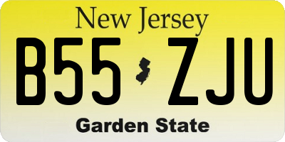 NJ license plate B55ZJU