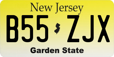 NJ license plate B55ZJX