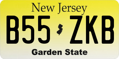 NJ license plate B55ZKB