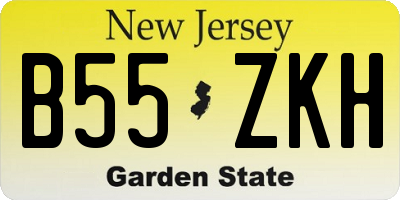 NJ license plate B55ZKH