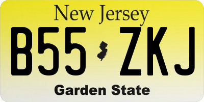 NJ license plate B55ZKJ