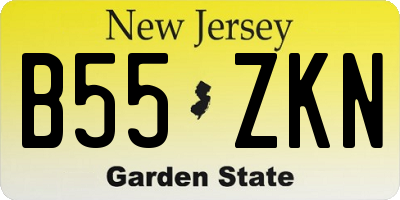 NJ license plate B55ZKN