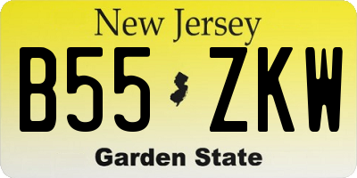 NJ license plate B55ZKW