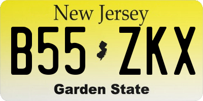 NJ license plate B55ZKX