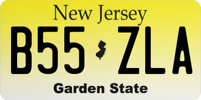 NJ license plate B55ZLA
