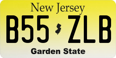 NJ license plate B55ZLB