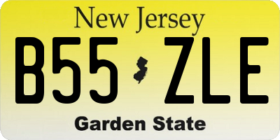 NJ license plate B55ZLE