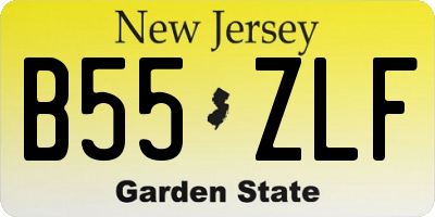 NJ license plate B55ZLF
