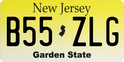 NJ license plate B55ZLG
