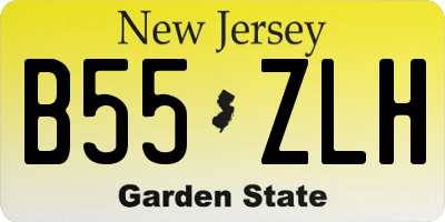 NJ license plate B55ZLH