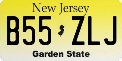 NJ license plate B55ZLJ