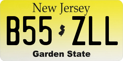 NJ license plate B55ZLL