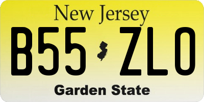 NJ license plate B55ZLO