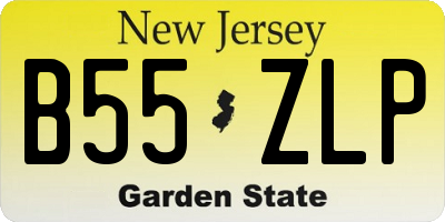 NJ license plate B55ZLP
