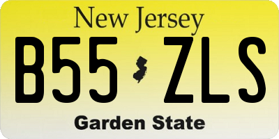 NJ license plate B55ZLS