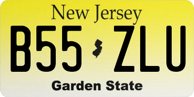 NJ license plate B55ZLU