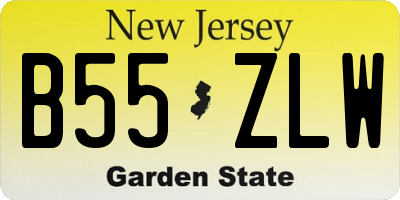 NJ license plate B55ZLW