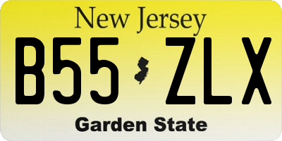 NJ license plate B55ZLX