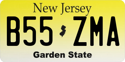 NJ license plate B55ZMA