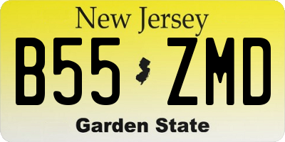 NJ license plate B55ZMD