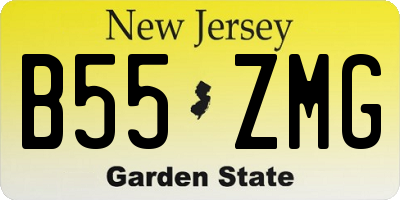 NJ license plate B55ZMG