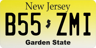 NJ license plate B55ZMI