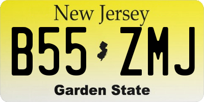 NJ license plate B55ZMJ