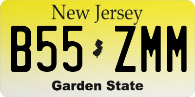 NJ license plate B55ZMM