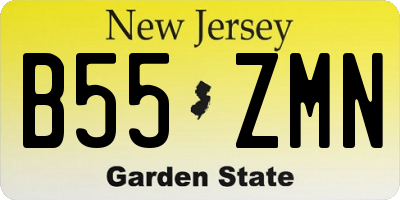 NJ license plate B55ZMN