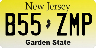 NJ license plate B55ZMP