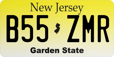 NJ license plate B55ZMR