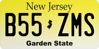 NJ license plate B55ZMS
