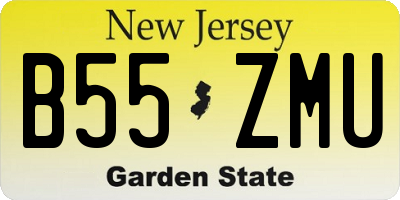 NJ license plate B55ZMU