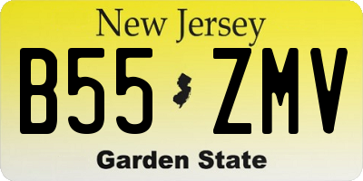 NJ license plate B55ZMV