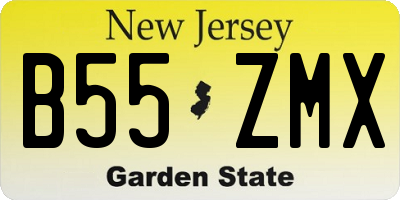NJ license plate B55ZMX
