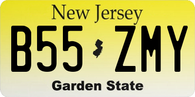 NJ license plate B55ZMY