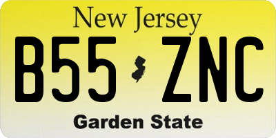 NJ license plate B55ZNC
