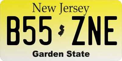 NJ license plate B55ZNE