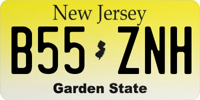 NJ license plate B55ZNH