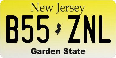NJ license plate B55ZNL