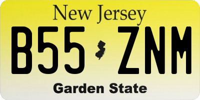 NJ license plate B55ZNM