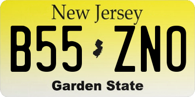 NJ license plate B55ZNO