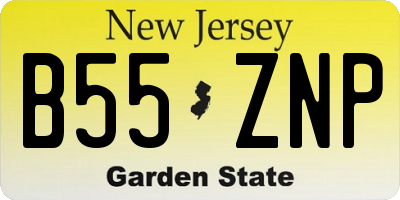 NJ license plate B55ZNP