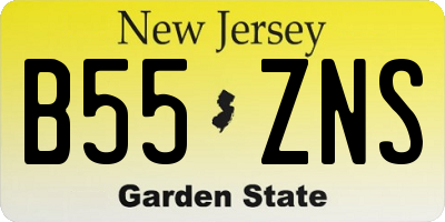NJ license plate B55ZNS