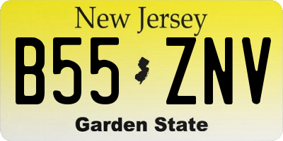 NJ license plate B55ZNV
