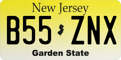 NJ license plate B55ZNX