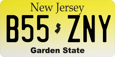 NJ license plate B55ZNY