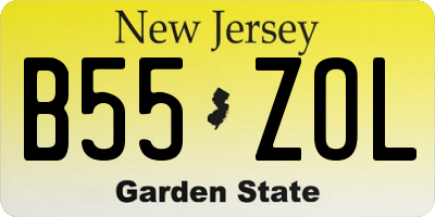 NJ license plate B55ZOL